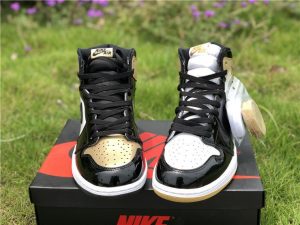 Air Jordan 1 High Top 3 Nrg Black Gold Black Metallic Gold