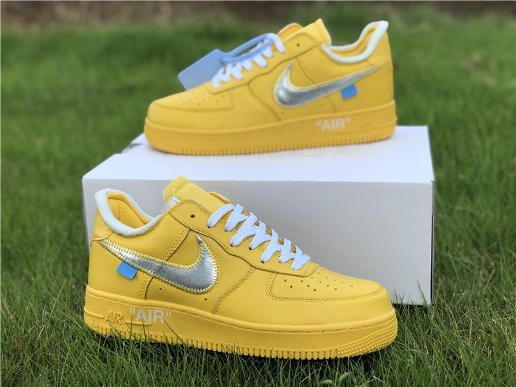 yellow and white nike air force