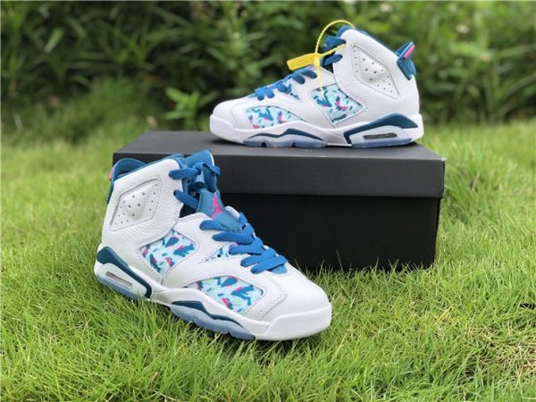 GS Air Jordan 6 Retro GS Green Abyss women