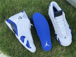 jordan 14 white and royal blue