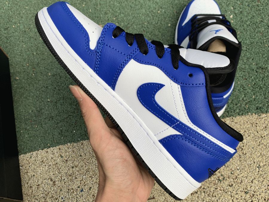 Air Jordan 1 Low White Game Royal Black