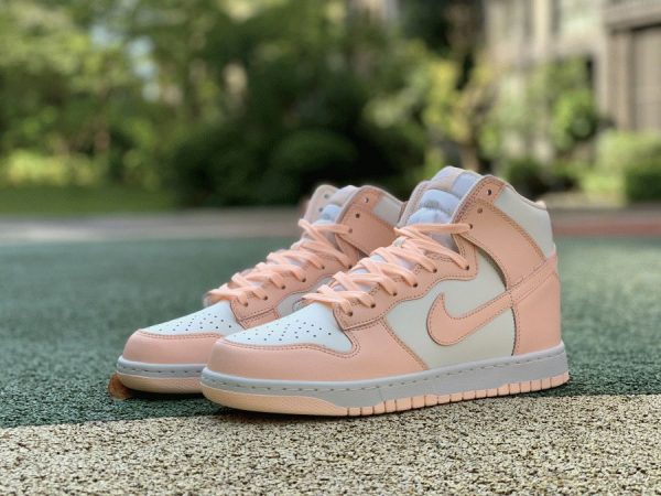 Nike Dunk High Sail Crimson Tint Mens and Women