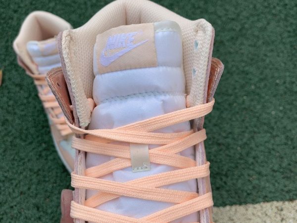 Nike Dunk High Sail Crimson Tint tongue