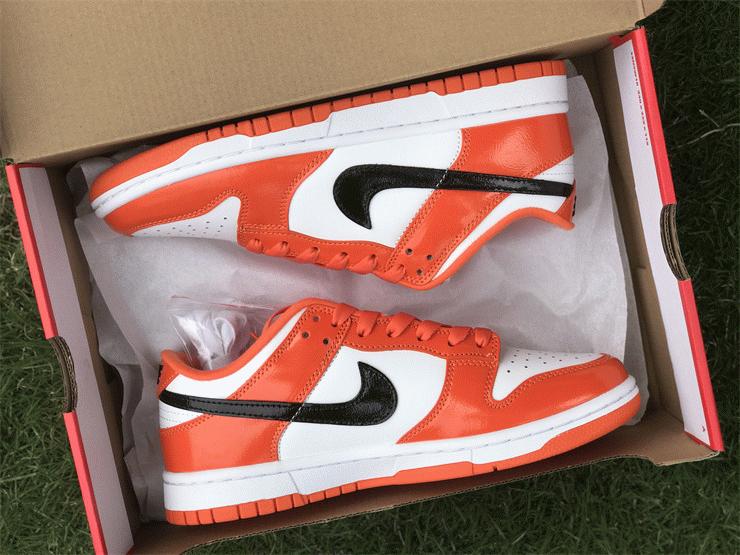 Nike Dunk Low White Orange Patent Halloween 2022